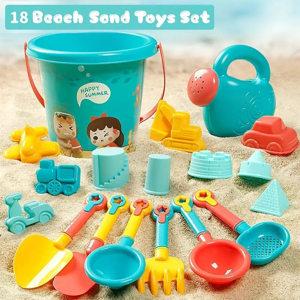 18pcs Beach Toys Sand Toys Set For Kids Doba