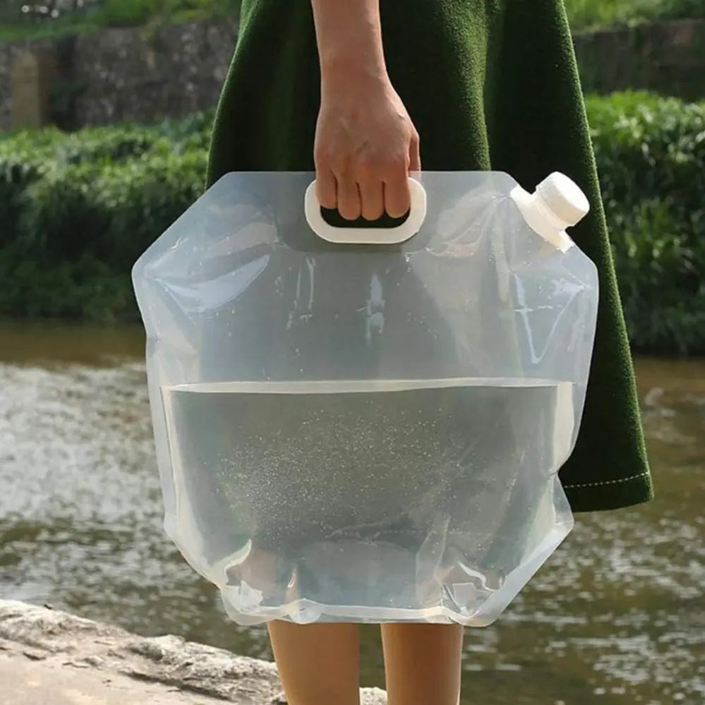 5L Water Bag Folding Portable Sports Storage Container Jug Bottle For Outdoor Travel Camping with Handle Folding Water Bag Doba