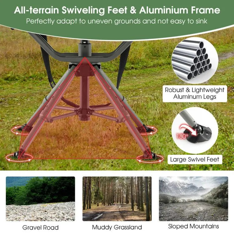 360 Degree Silent Swivel Hunting Chair Doba