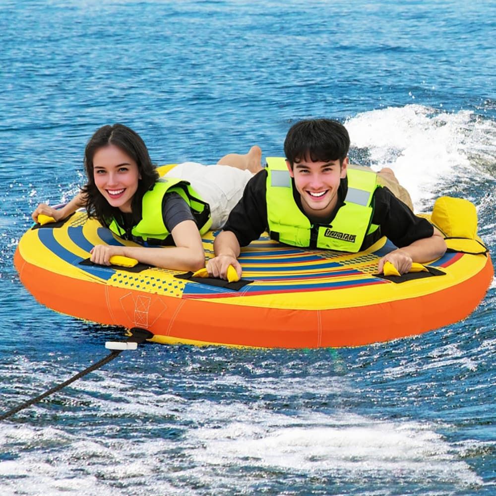 1 or 2 Person Inflatable Towable Tube for Boating with Quick Connector - Freetyme Store