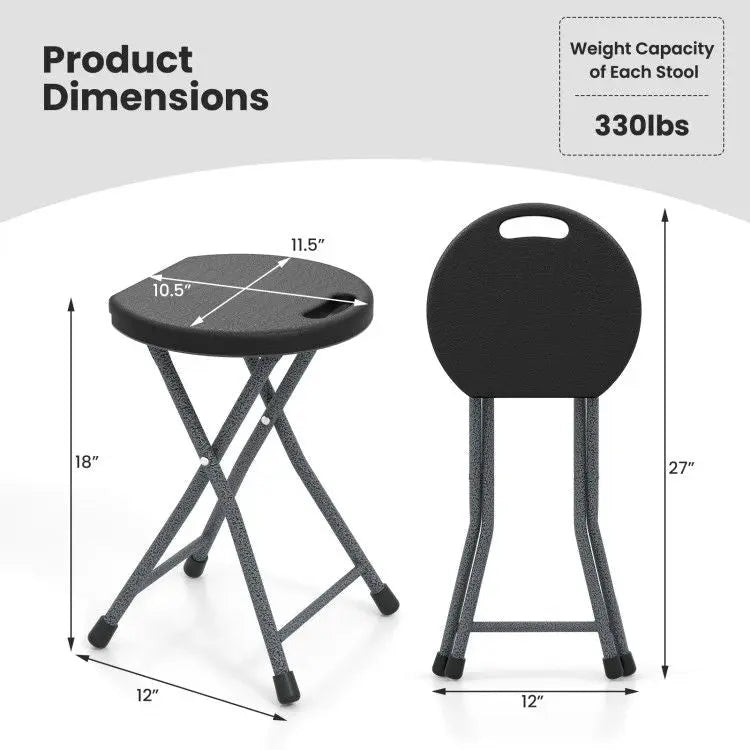 Folding Stool with Built-in Handle for Adults Doba