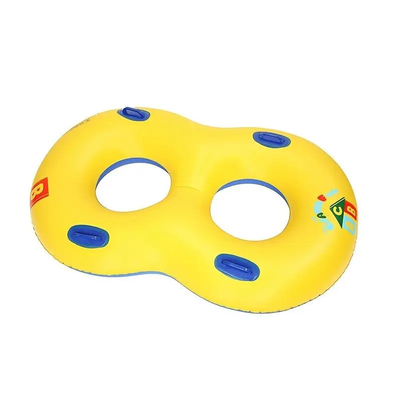 8-shaped Thick Double Swimming Ring Adult Riding Surfing Couple Inflatable Floating Ring Doba