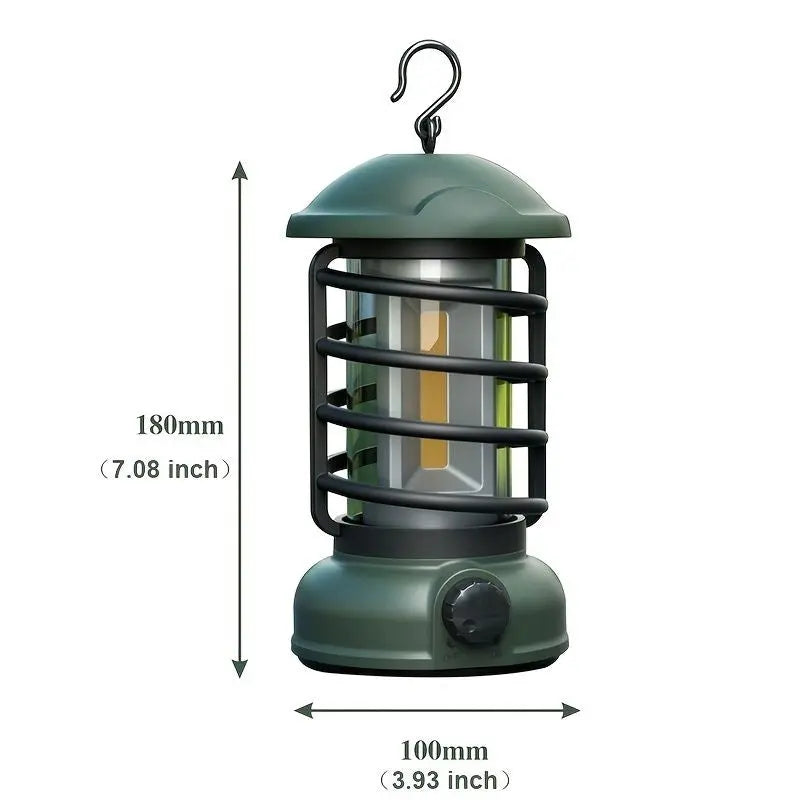 400 Lumens NEW Retro Camping Lights; Atmosphere Tent Lights COB Battery Lighting Hanging Lights; Outdoor Camping Accessories Doba