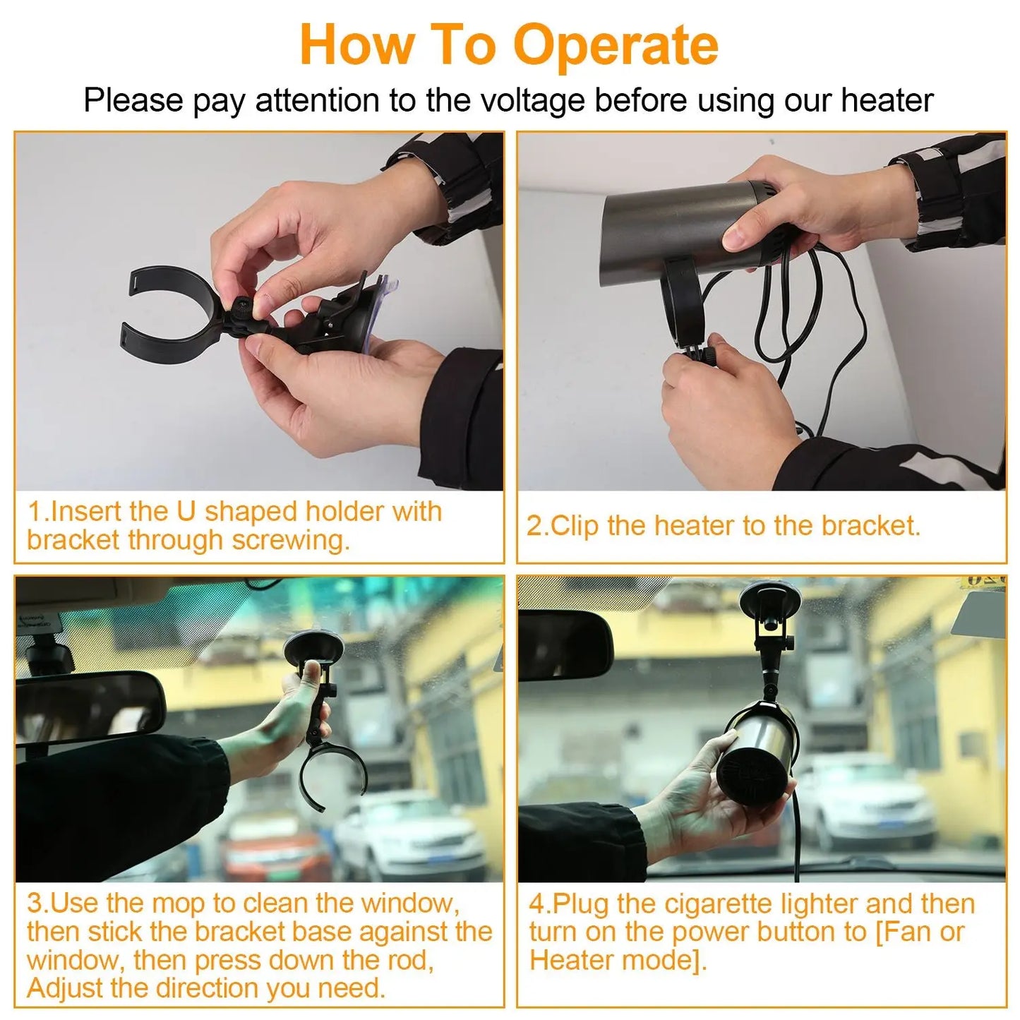 12V 150W Portable Car Heater 2 In 1 Heating Cooling Fan Rotatable Demister Defroster with 4.92ft Cord Doba