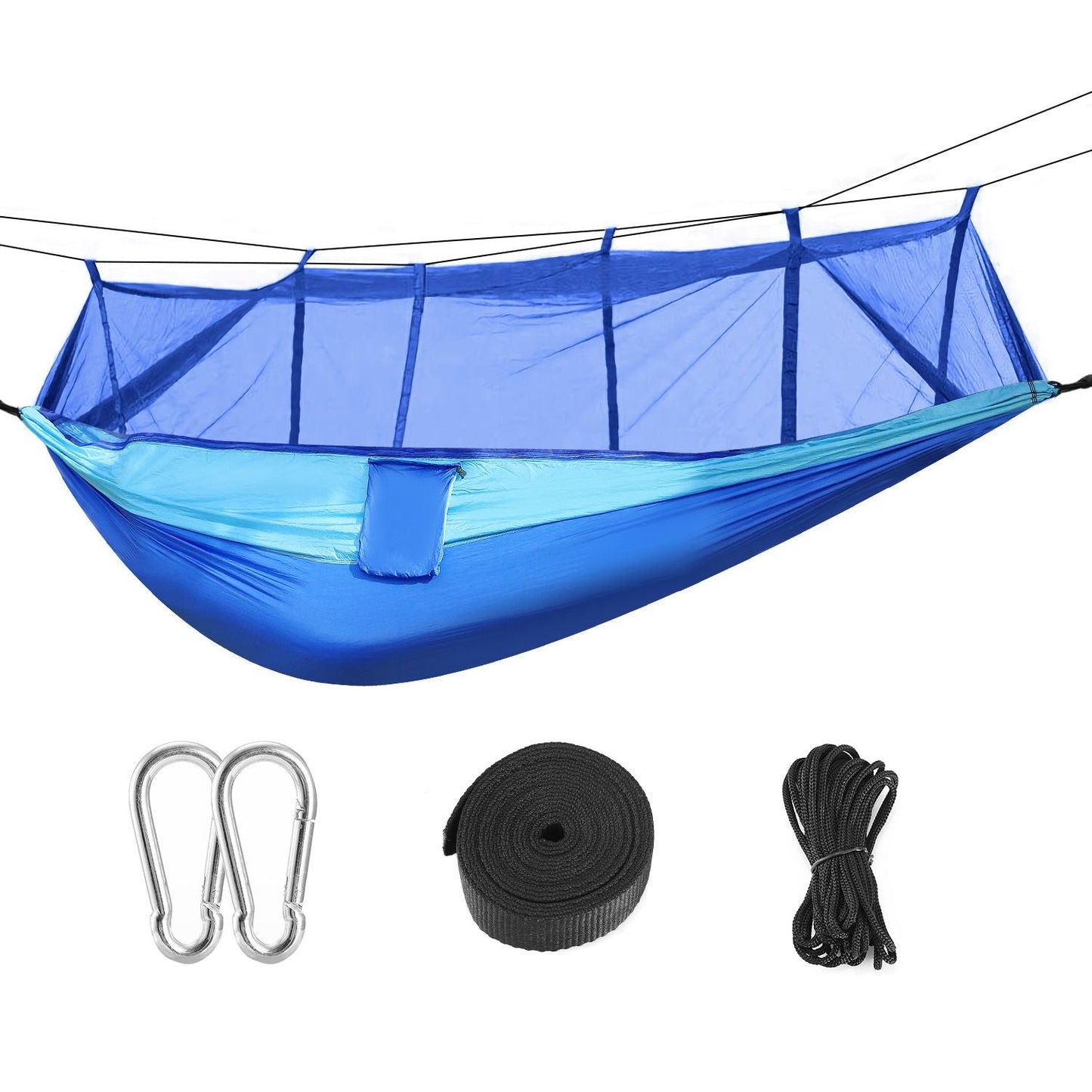600lbs Load 2 Persons Hammock with Mosquito Net Outdoor Hiking Camping Hommock Portable Nylon Swing Hanging Bed Doba