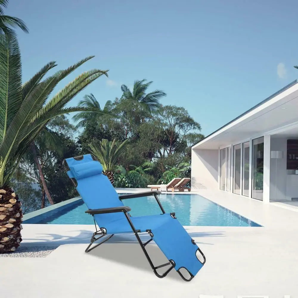 Folding Camping Reclining Chairs,Portable Zero Gravity Chair,Outdoor Lounge Chairs, Patio Outdoor Pool Beach Lawn Recline,Lounge Bed Chair Pool Patio Camping Cot Portable Relax Doba