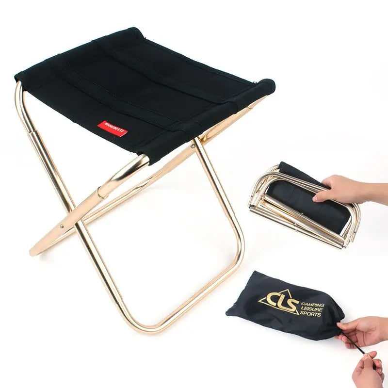 Outdoor folding chairs aluminum alloy fishing chairs barbecue folding stool portable camping pony Doba
