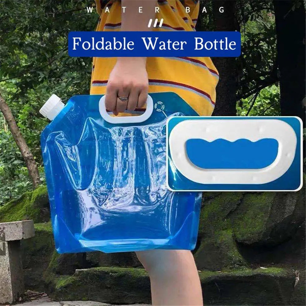 5L Water Bag Folding Portable Sports Storage Container Jug Bottle For Outdoor Travel Camping with Handle Folding Water Bag Doba