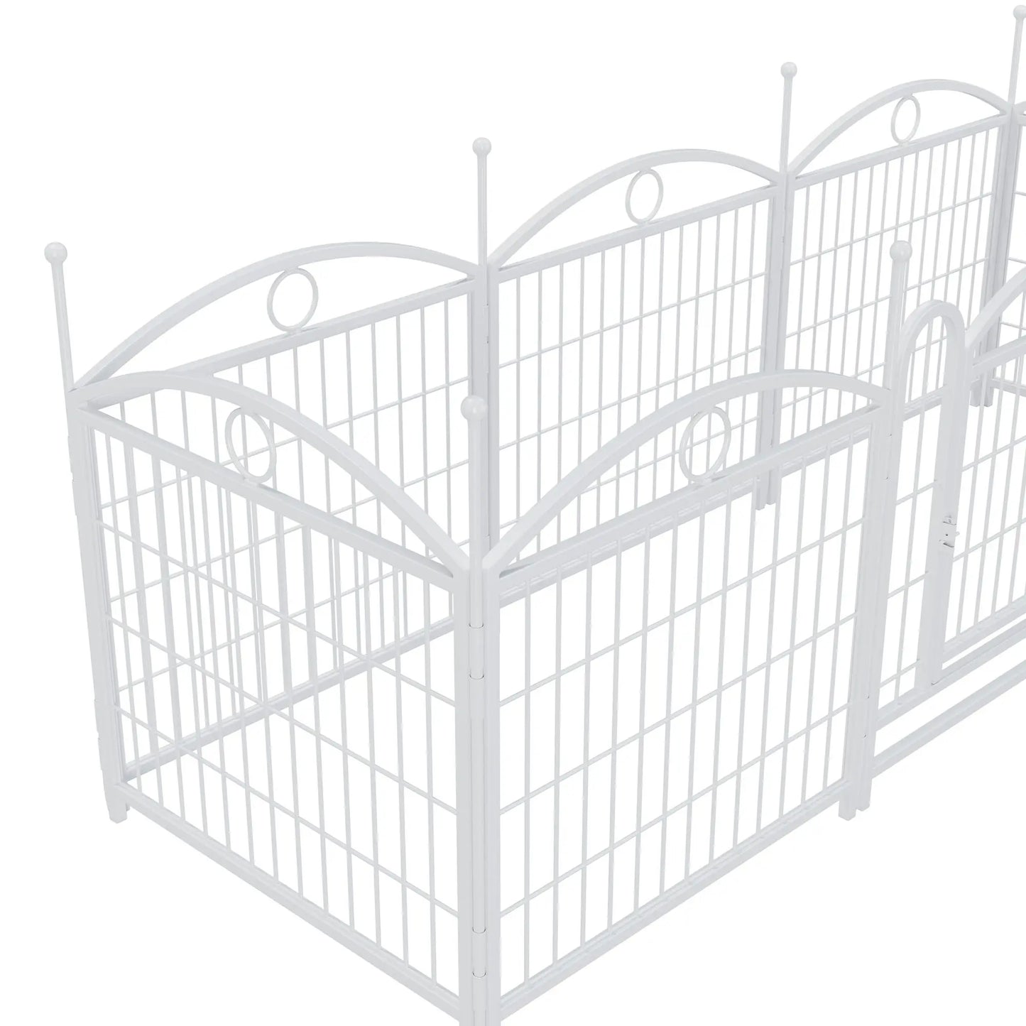 Dog Playpen Indoor 24 inch 8 Panels Metal Dog Pen Pet Dog Fence Outdoor Exercise Pen with Doors, Heavy Duty Dog Fence Puppy Pen for Large Medium Small Dogs Indoor Outdoor Foldable Pet Exercise Pen Doba