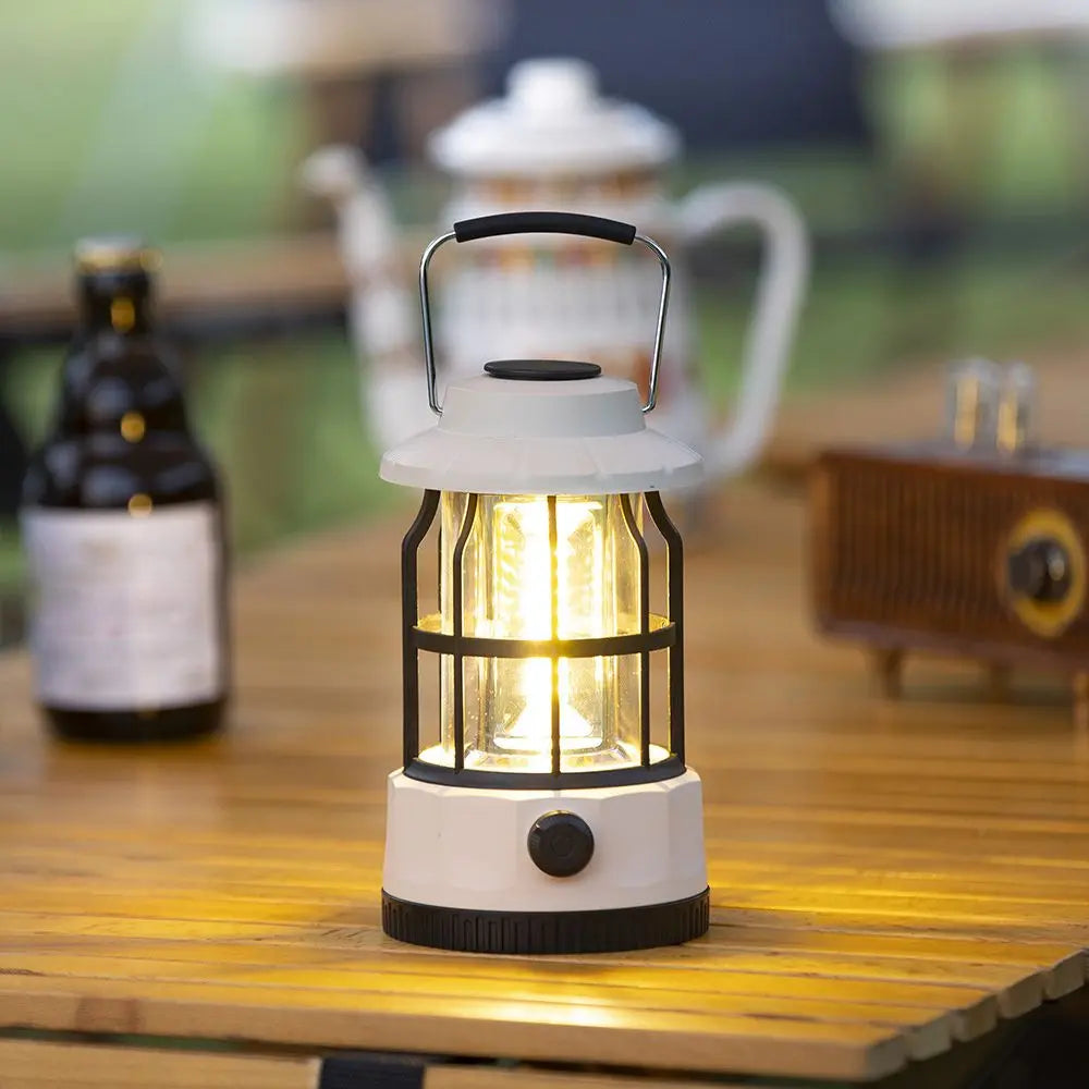 400 Lumens NEW Retro Camping Lights; Atmosphere Tent Lights COB Battery Lighting Hanging Lights; Outdoor Camping Accessories Doba