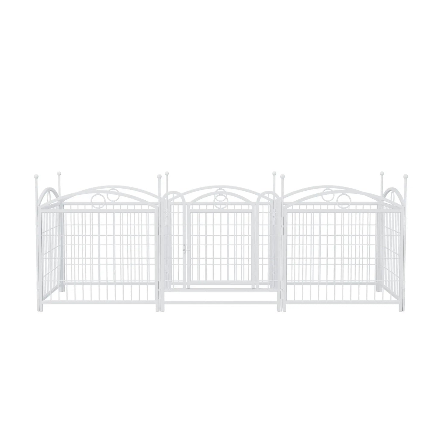 Dog Playpen Indoor 24 inch 8 Panels Metal Dog Pen Pet Dog Fence Outdoor Exercise Pen with Doors, Heavy Duty Dog Fence Puppy Pen for Large Medium Small Dogs Indoor Outdoor Foldable Pet Exercise Pen Doba