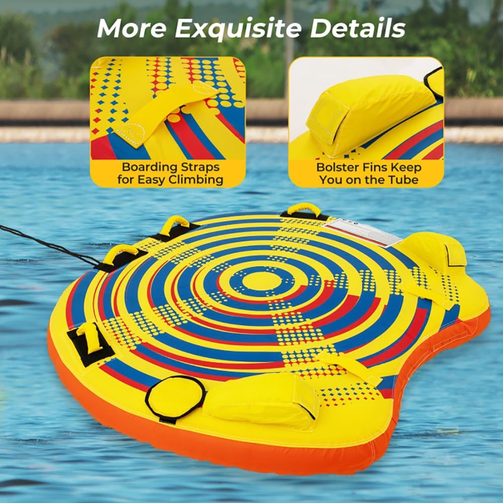 1 or 2 Person Inflatable Towable Tube for Boating with Quick Connector - Freetyme Store
