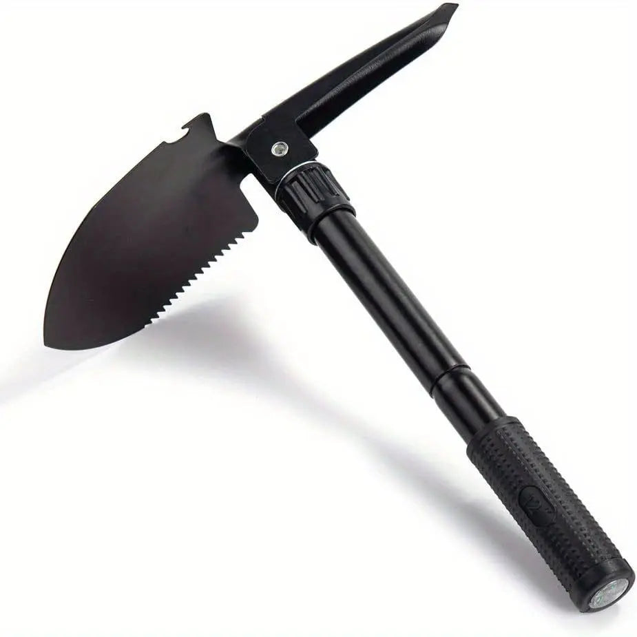 1pc Portable Foldable Camping Shovel - Multifunctional Hiking Tool for Entrenching, Digging, and Cleaning Doba