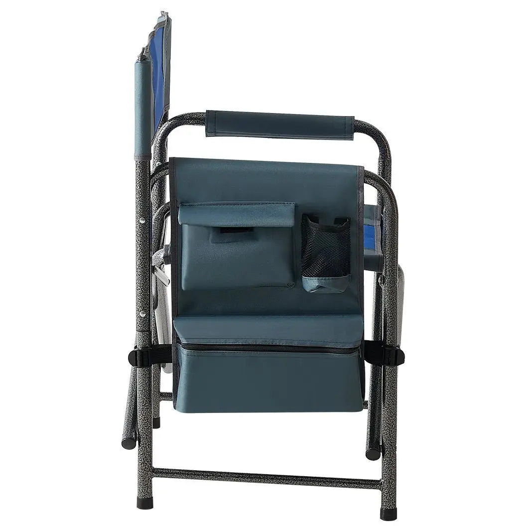 2-piece Padded Folding Outdoor Chair with Storage Pockets; Lightweight Oversized Directors Chair for indoor; Outdoor Camping; Picnics and Fishing Doba