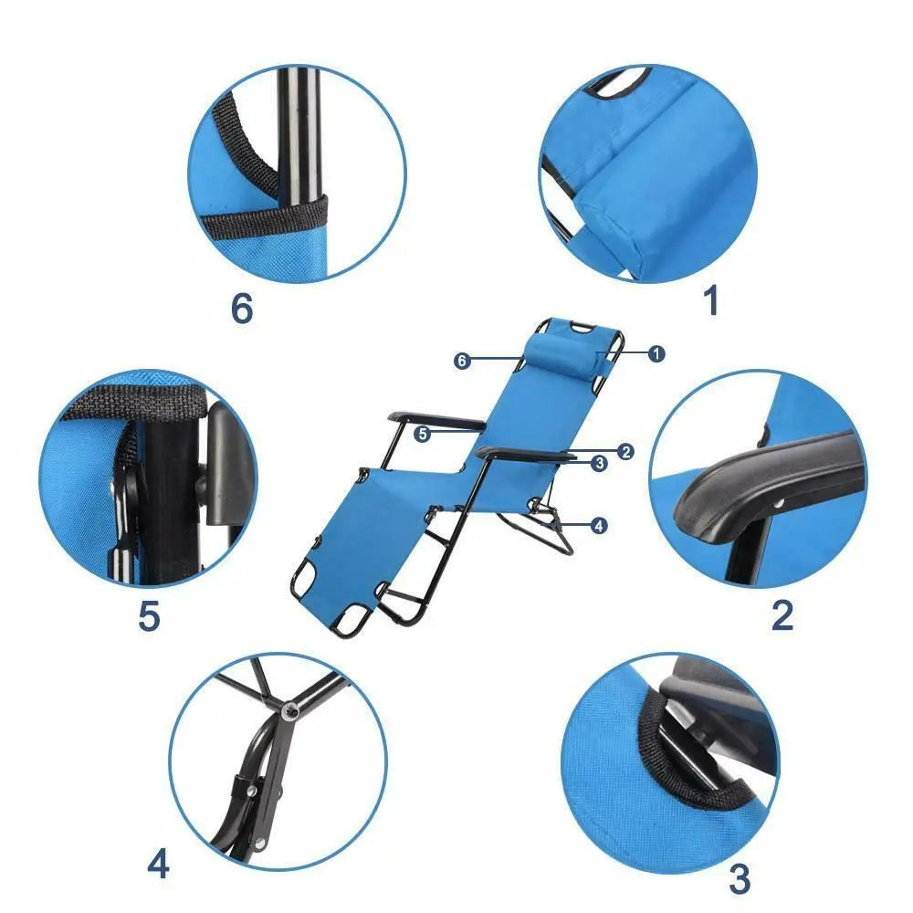 Folding Camping Reclining Chairs,Portable Zero Gravity Chair,Outdoor Lounge Chairs, Patio Outdoor Pool Beach Lawn Recline,Lounge Bed Chair Pool Patio Camping Cot Portable Relax Doba