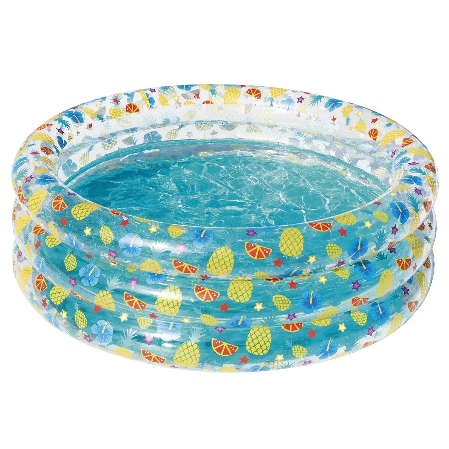 59x21in Inflatable Swimming Pool Blow Up Family Pool For 3 Kids Foldable Swim Ball Pool Center Doba