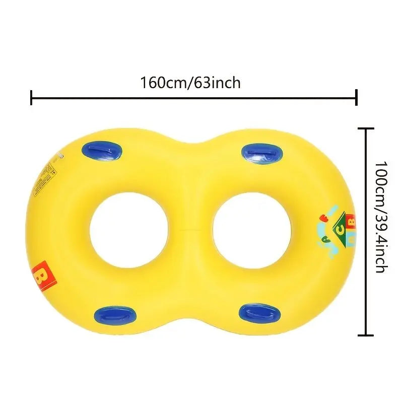 8-shaped Thick Double Swimming Ring Adult Riding Surfing Couple Inflatable Floating Ring Doba