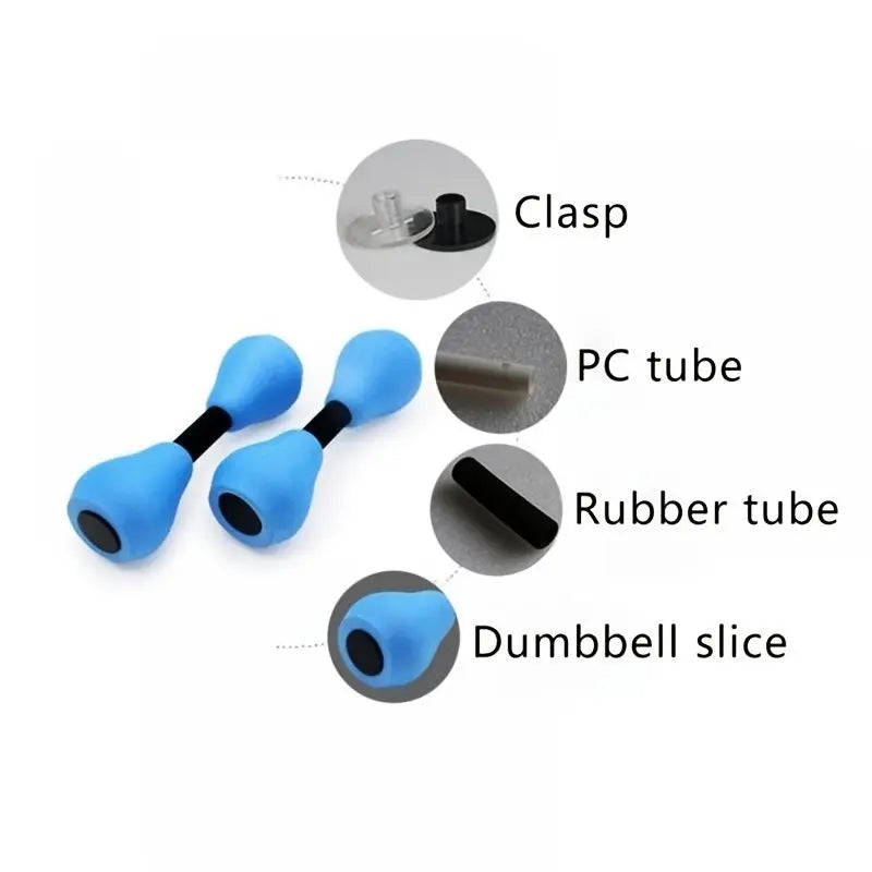 1pair Aquatic Aerobic Exercise Foam Dumbbell; EVA Water Resistance Fitness Equipment For Pool Women Men Weight Loss Doba