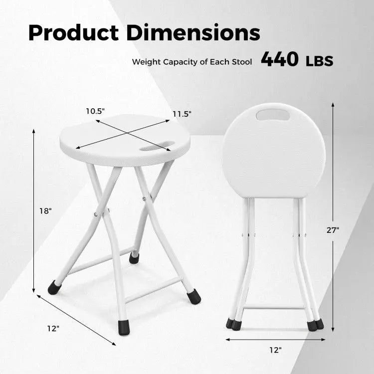 Folding Stool with Built-in Handle for Adults Doba