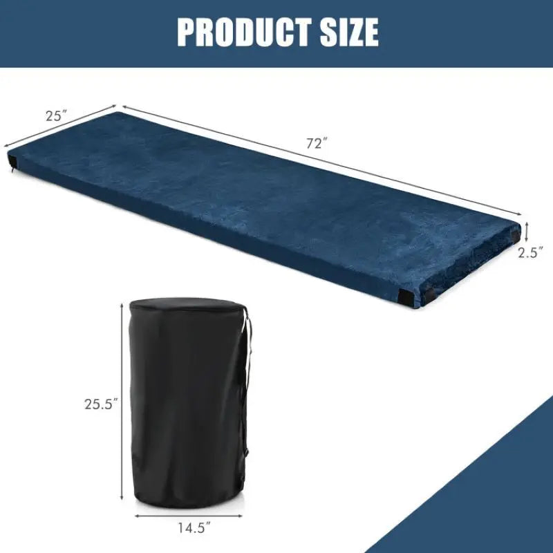 Foldable Lightweight Memory Camping Mattress with Carrying Bag Doba