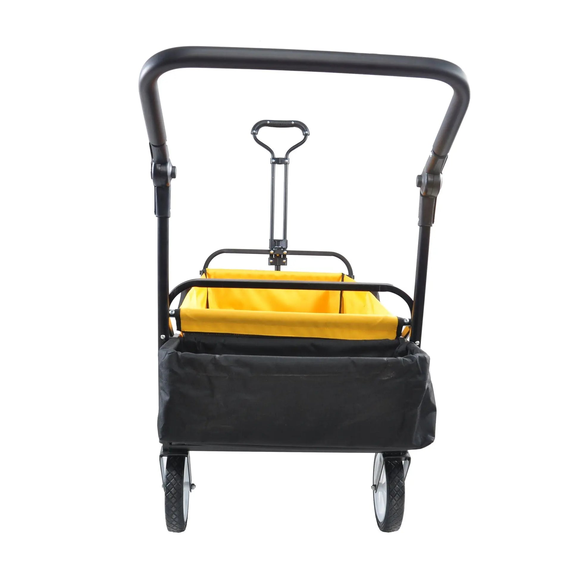 folding wagon Collapsible Outdoor Utility Wagon, Heavy Duty Folding Garden Portable Hand Cart, Drink Holder, Adjustable Handles Doba