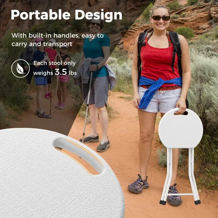 Folding Stool with Built-in Handle for Adults Doba