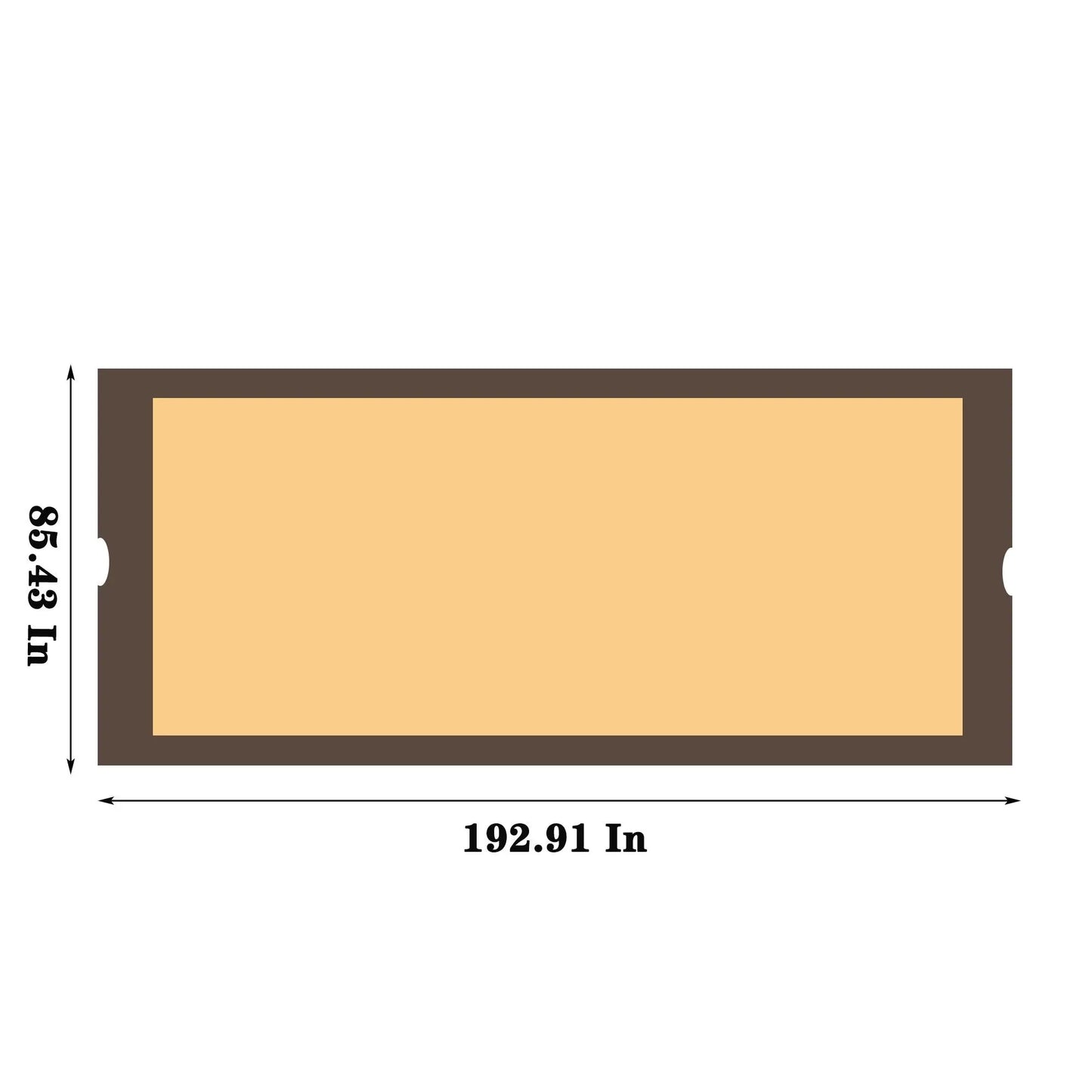 Universal Canopy Cover Replacement for 12x9 Ft Curved Outdoor Pergola Structure Doba