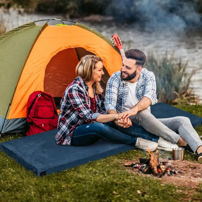 Foldable Lightweight Memory Camping Mattress with Carrying Bag Doba