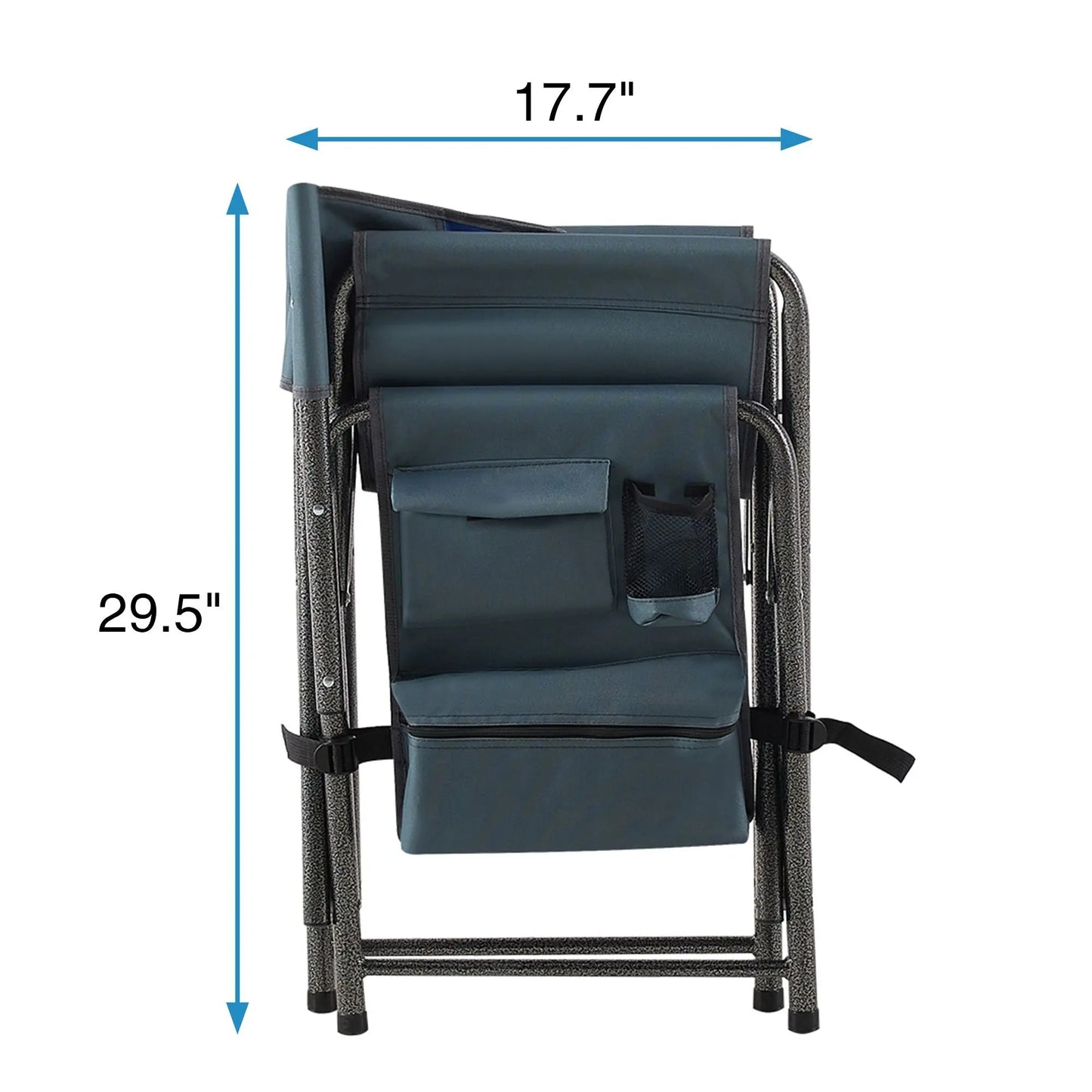 2-piece Padded Folding Outdoor Chair with Storage Pockets; Lightweight Oversized Directors Chair for indoor; Outdoor Camping; Picnics and Fishing Doba