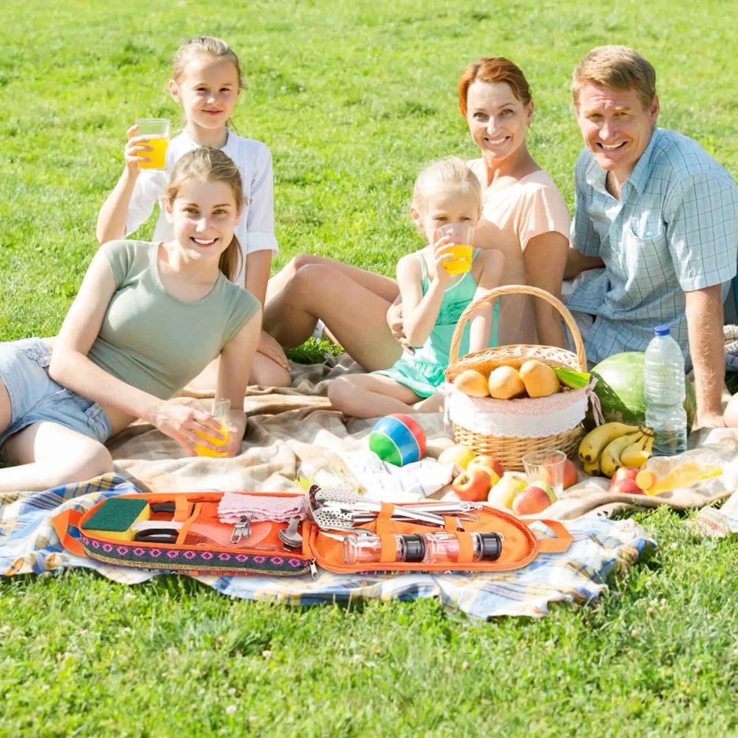 19Pcs Camping Cooking Utensil Kit Portable Picnic Cookware Outdoor Kitchen Equipment Gear Campfire Barbecue Appliances with Storage Bag Doba