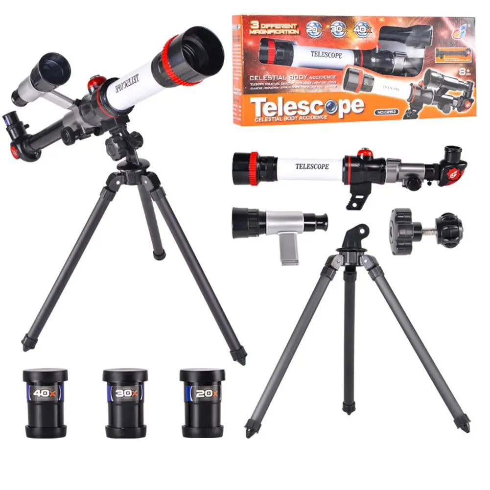 HD Astronomical Telescope Children Students Toys Gift Stargazing Monocular Teaching Aids for Science Experiment Simulate/Camping Doba