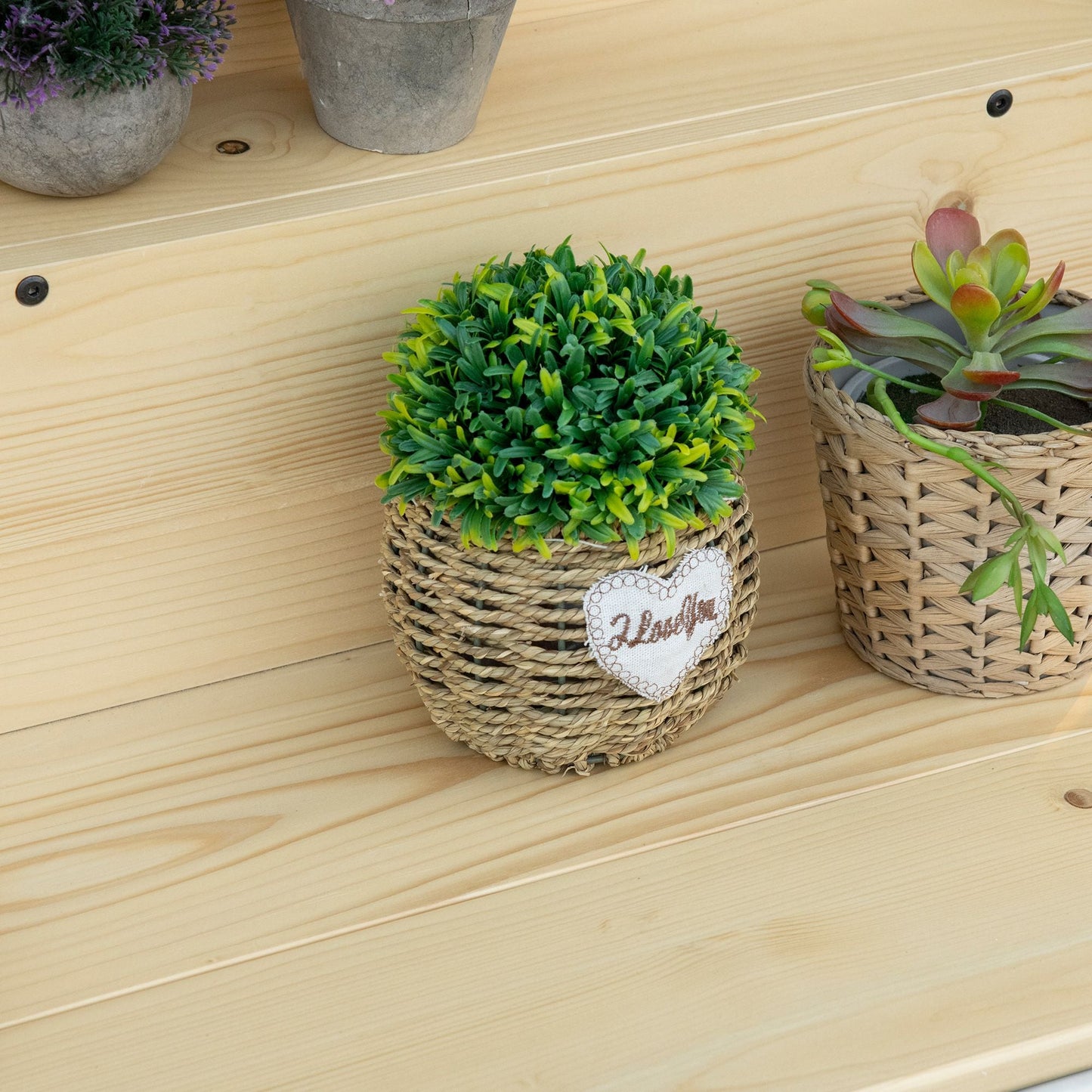 Hanging Balcony Table, Spruce Wood Foldable Railing Bar, Serving Table & Desk, Fits up to 3.9 Inches, Natural Doba