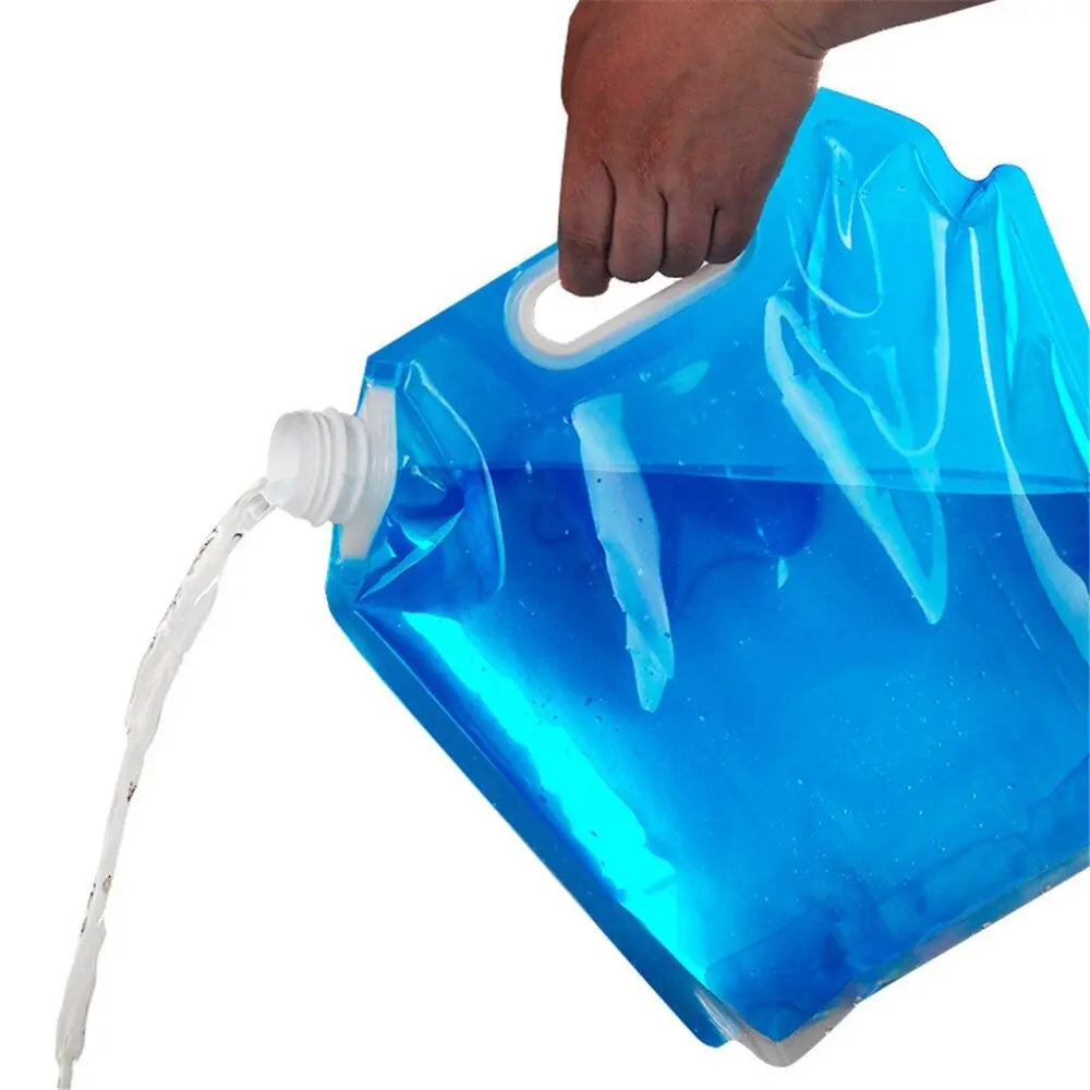 5L Water Bag Folding Portable Sports Storage Container Jug Bottle For Outdoor Travel Camping with Handle Folding Water Bag Doba
