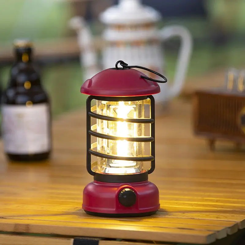 400 Lumens NEW Retro Camping Lights; Atmosphere Tent Lights COB Battery Lighting Hanging Lights; Outdoor Camping Accessories Doba