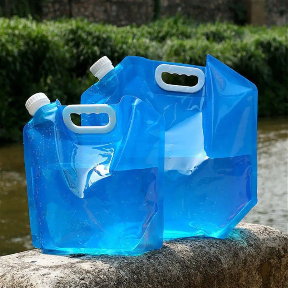 5L Water Bag Folding Portable Sports Storage Container Jug Bottle For Outdoor Travel Camping with Handle Folding Water Bag Doba