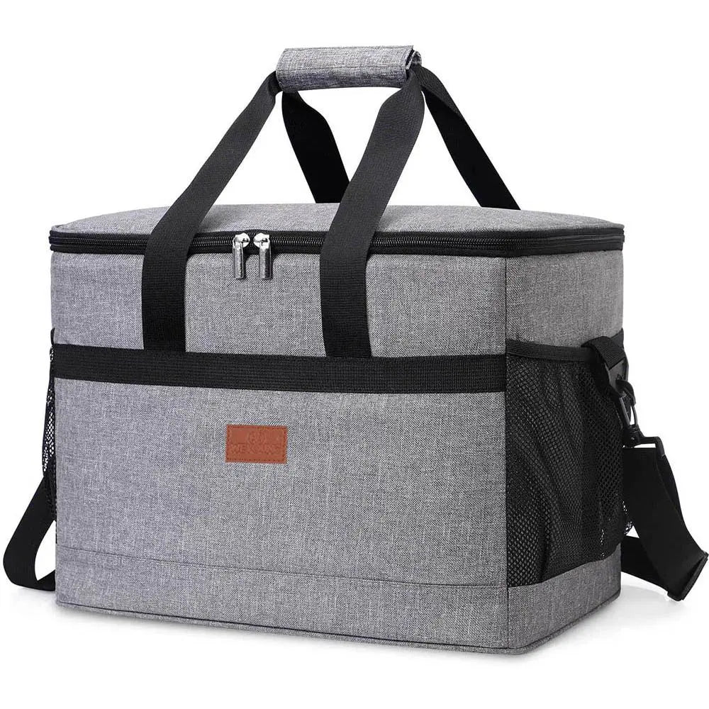 32L Soft Cooler Bag with Hard Liner Large Insulated Picnic Lunch Bag Box Cooling Bag for Camping BBQ Family Outdoor Activities Doba