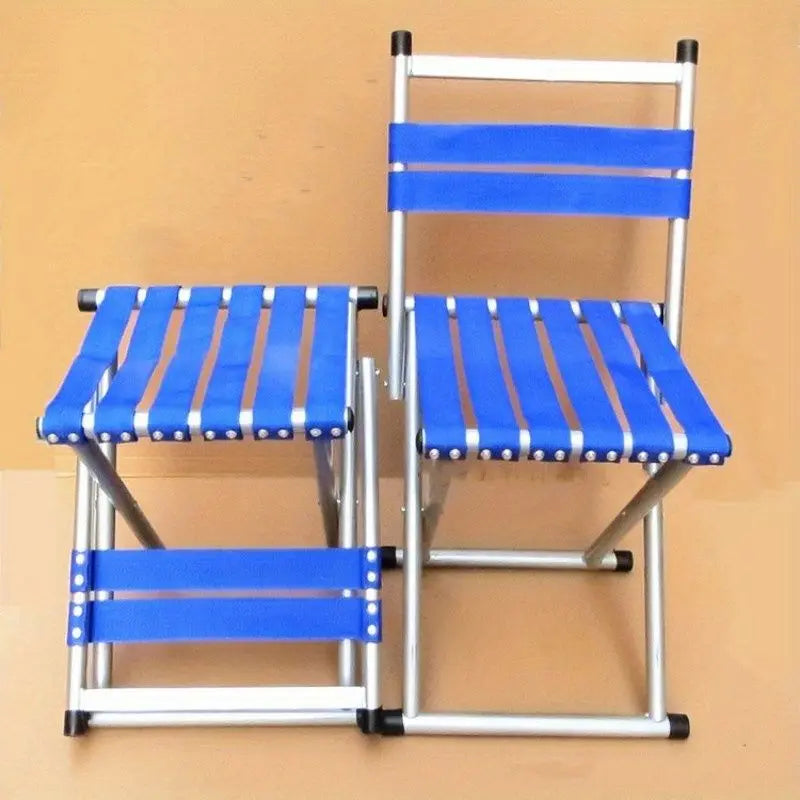 1pc Durable Folding Stool; Portable Stool For Camping Fishing; Fishing Accessories Doba