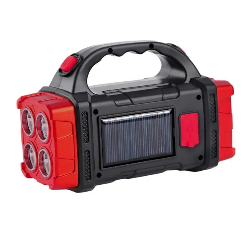 1pc Multifunctional Solar LED+COB Light With Handle; USB Charging Waterproof For Outdoor Camping Safety Emergency At Night Doba