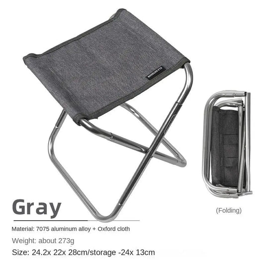 Outdoor folding chairs aluminum alloy fishing chairs barbecue folding stool portable camping pony Doba