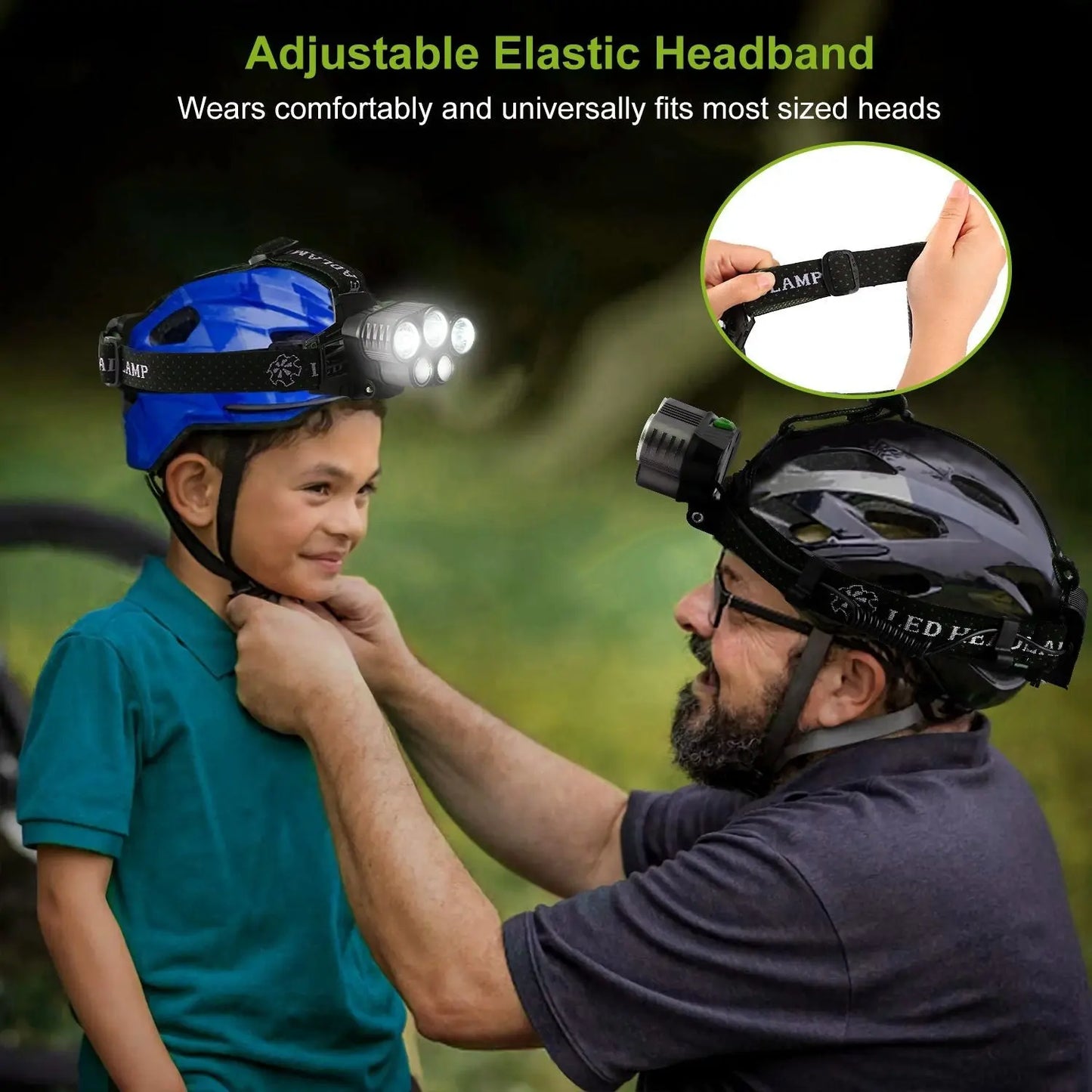 Rechargeable Headlamp 20000 Lumen LED Headlight 6 Modes Headlamp Doba