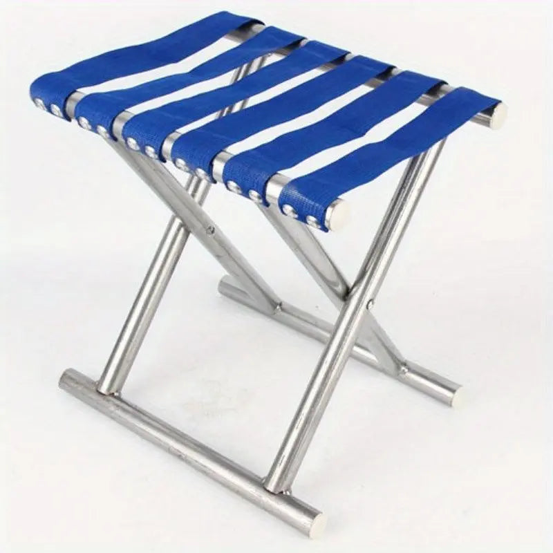 1pc Durable Folding Stool; Portable Stool For Camping Fishing; Fishing Accessories Doba