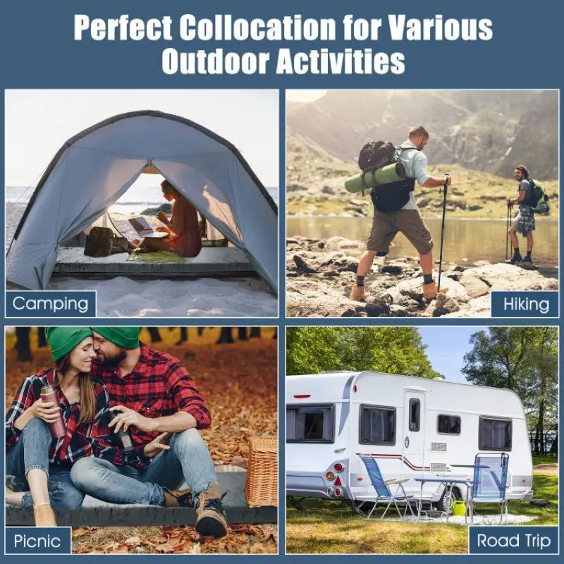 Foldable Lightweight Memory Camping Mattress with Carrying Bag Doba