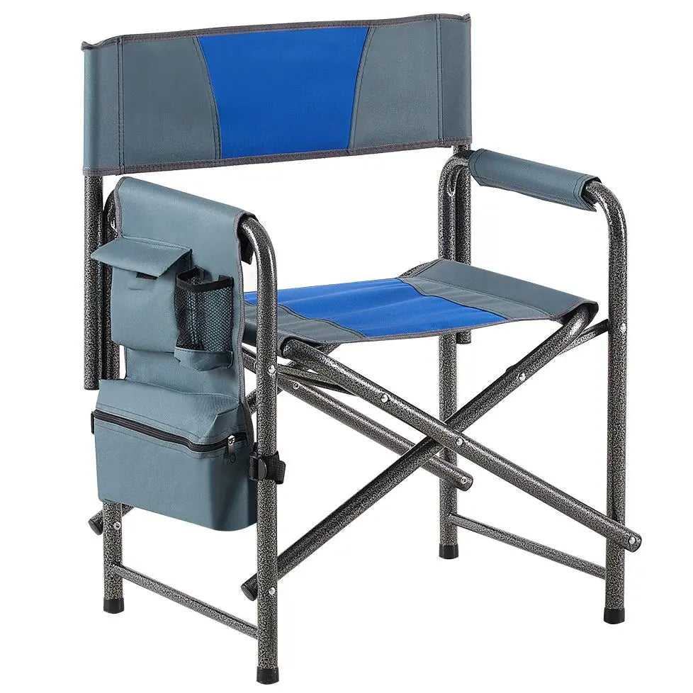 2-piece Padded Folding Outdoor Chair with Storage Pockets; Lightweight Oversized Directors Chair for indoor; Outdoor Camping; Picnics and Fishing Doba