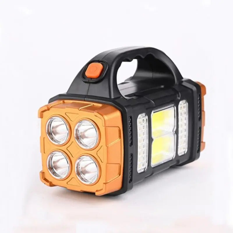1pc Multifunctional Solar LED+COB Light With Handle; USB Charging Waterproof For Outdoor Camping Safety Emergency At Night Doba