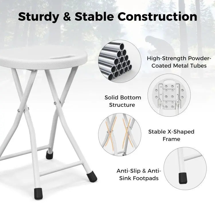 Folding Stool with Built-in Handle for Adults Doba