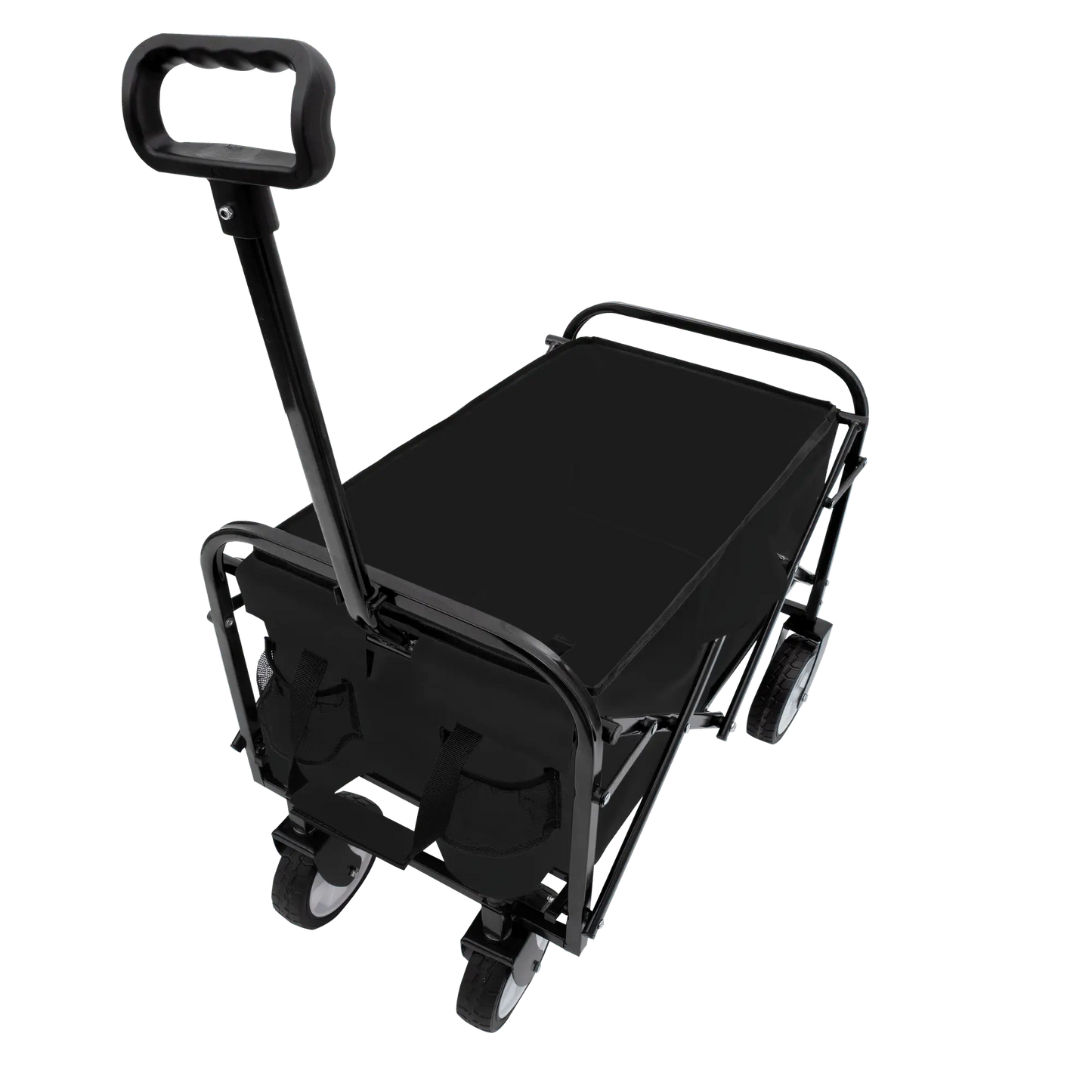 Collapsible Foldable Wagon Cart Beach Wagon Heavy Duty Utility Cart Utility Wagon Grocery Cart for for Camping Shopping Sports Gardeing Fishing Supports 225lbs ,All-Terrain Wheels black Doba