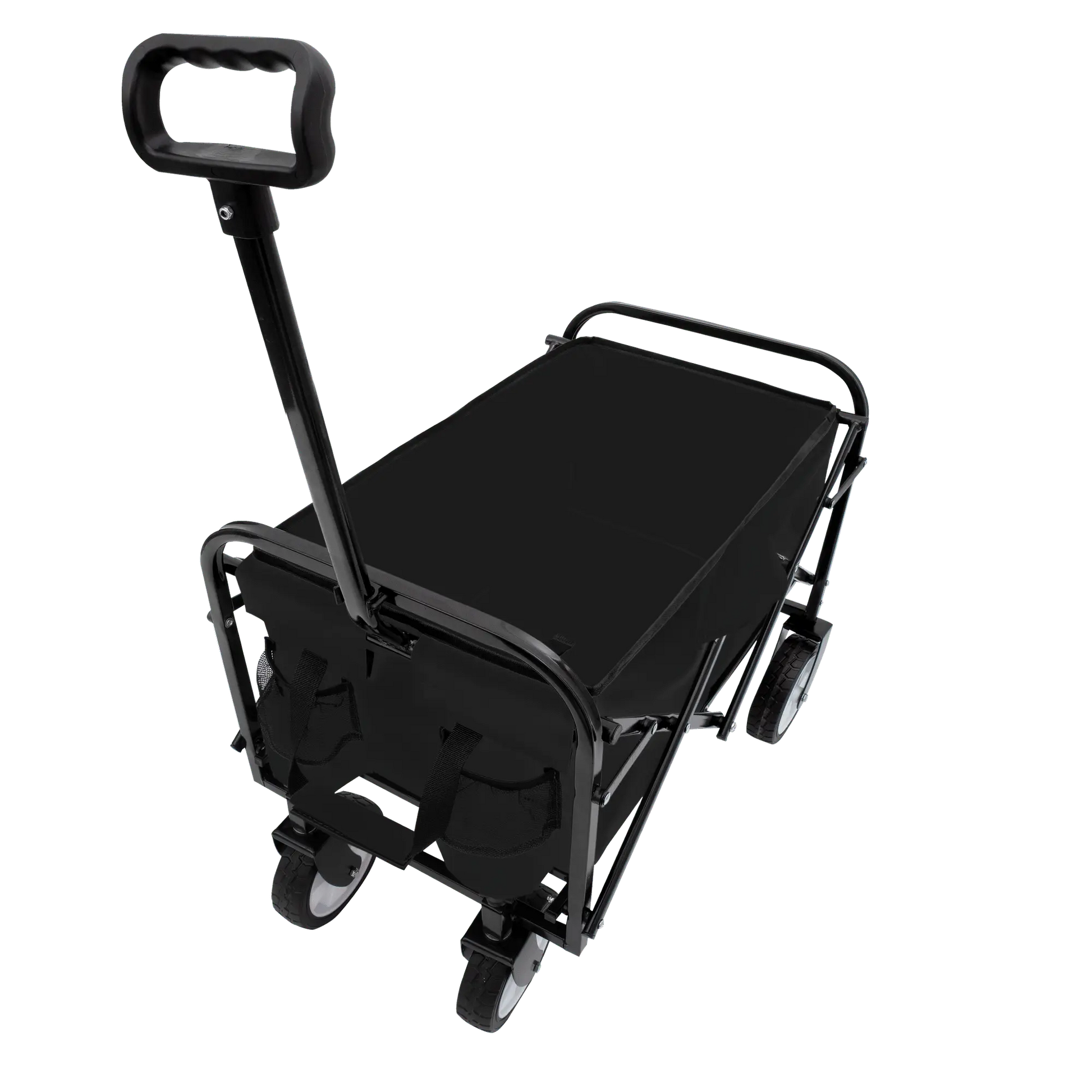 Collapsible Foldable Wagon Cart Beach Wagon Heavy Duty Utility Cart Utility Wagon Grocery Cart for for Camping Shopping Sports Gardeing Fishing Supports 225lbs ,All-Terrain Wheels black Doba