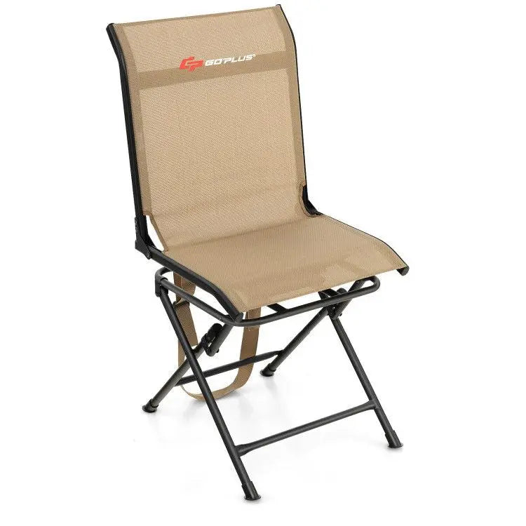 All weather Outdoor Foldable 360 Degree Swivel Chair with Iron Frame Doba