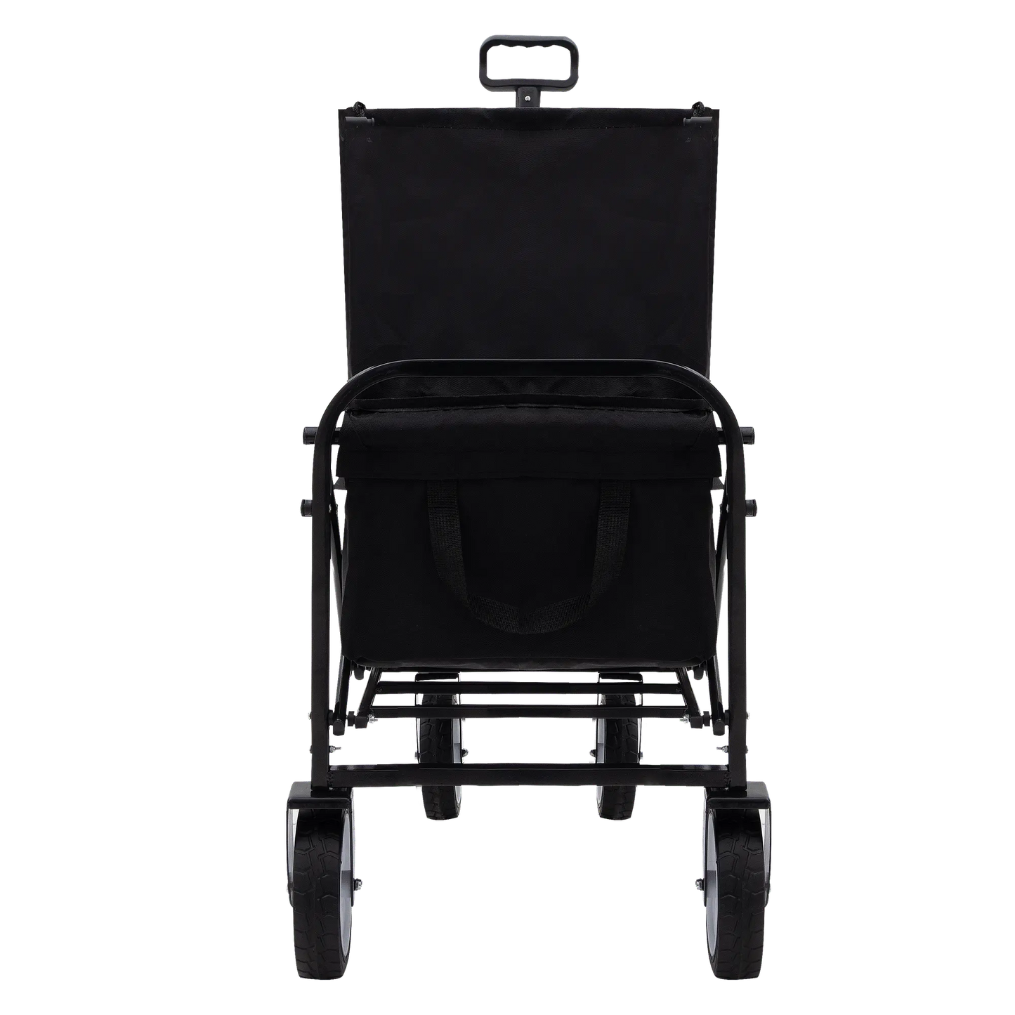 Collapsible Foldable Wagon Cart Beach Wagon Heavy Duty Utility Cart Utility Wagon Grocery Cart for for Camping Shopping Sports Gardeing Fishing Supports 225lbs ,All-Terrain Wheels black Doba