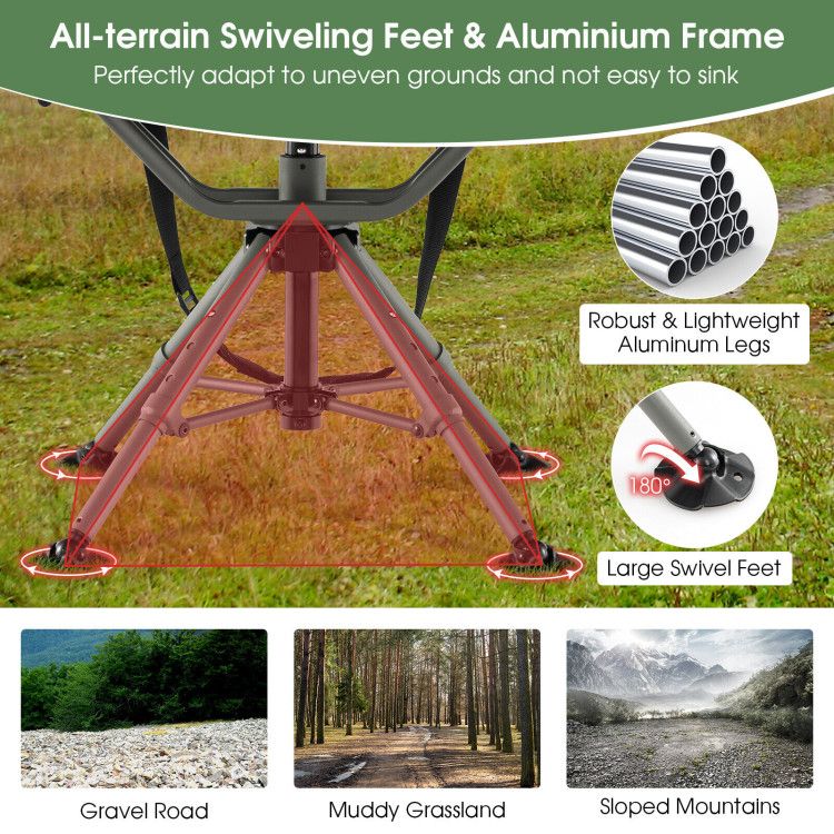 360 Degree Silent Swivel Hunting Chair Doba